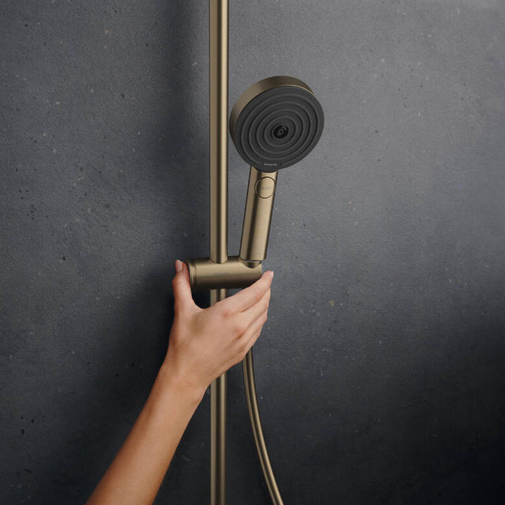 Hansgrohe Pulsify S Puro Showerpipe 260 with Thermostatic Shower Mixer Brushed Bronze