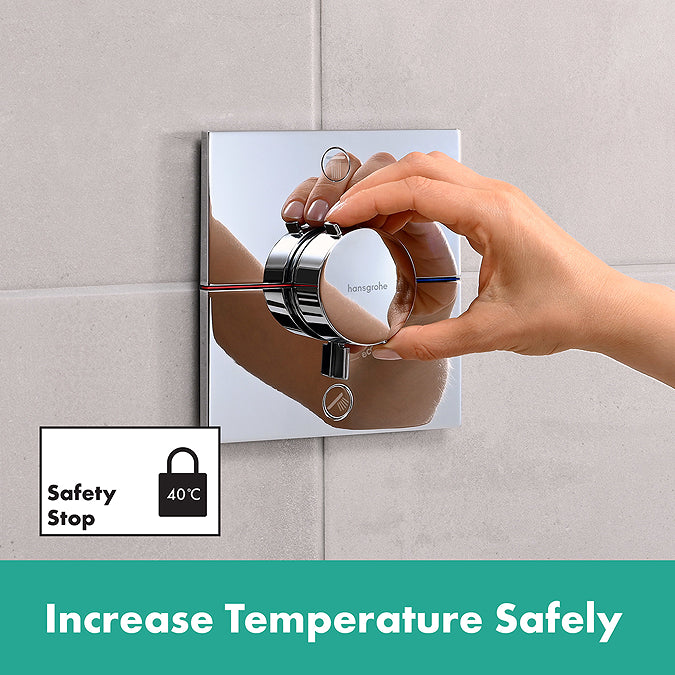 Hansgrohe ShowerSelect Comfort E Thermostat for Concealed Installation for 2 Outlets Chrome