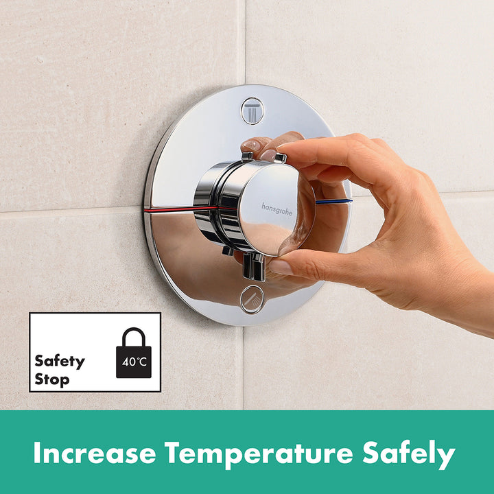 Hansgrohe ShowerSelect Comfort S Thermostat for Concealed Installation for 2 Outlets Chrome