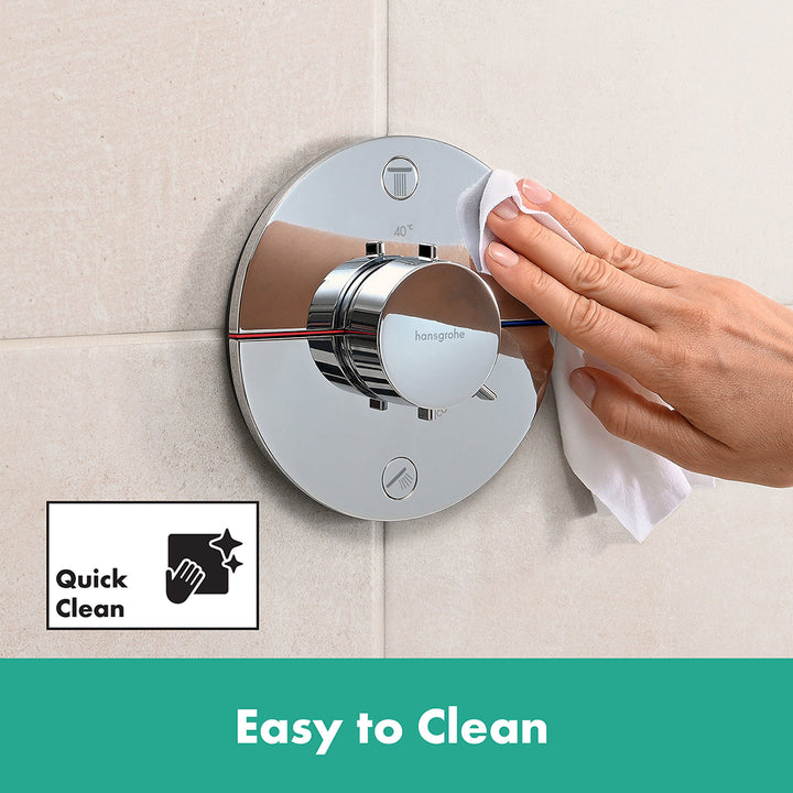 Hansgrohe ShowerSelect Comfort S Thermostat for Concealed Installation for 2 Outlets Chrome