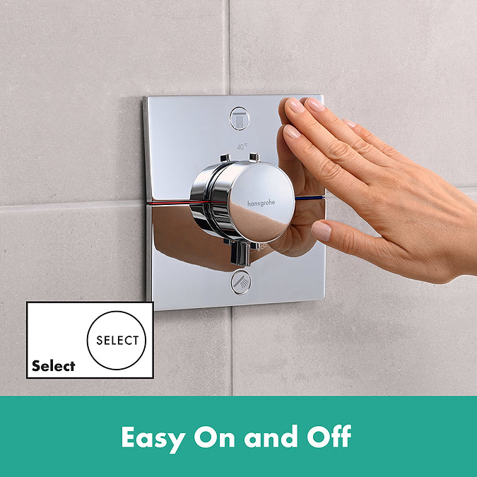 Hansgrohe ShowerSelect Comfort E Thermostat for Concealed Installation for 2 Outlets Chrome