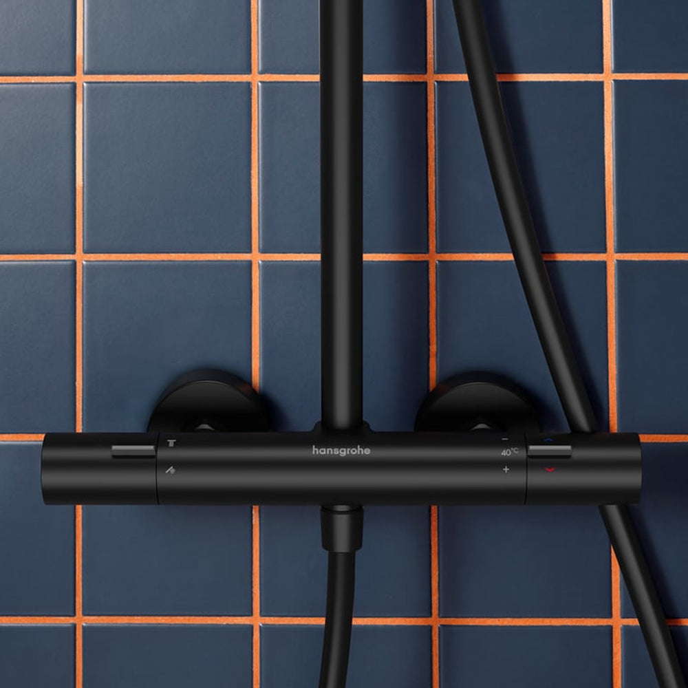 Hansgrohe Activera S Showerpipe 240 1jet EcoSmart Matt Black