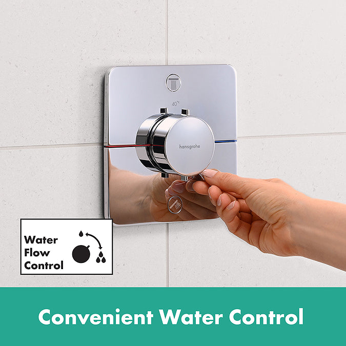 Hansgrohe ShowerSelect Comfort Q Thermostat for Concealed Installation for 2 Outlets Chrome