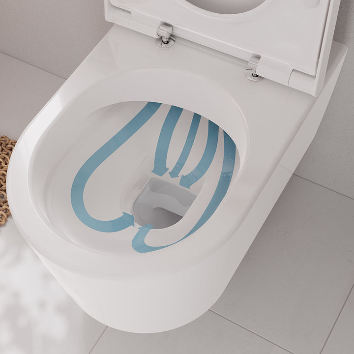 Hansgrohe EluPura S Wall Mounted AquaFall Flush Toilet & Soft Close Seat