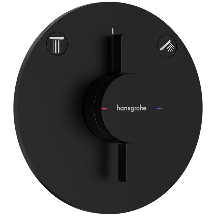 Hansgrohe DuoTurn S Manual Shower Valve for Concealed Installation for 2 Outlets Matt Black