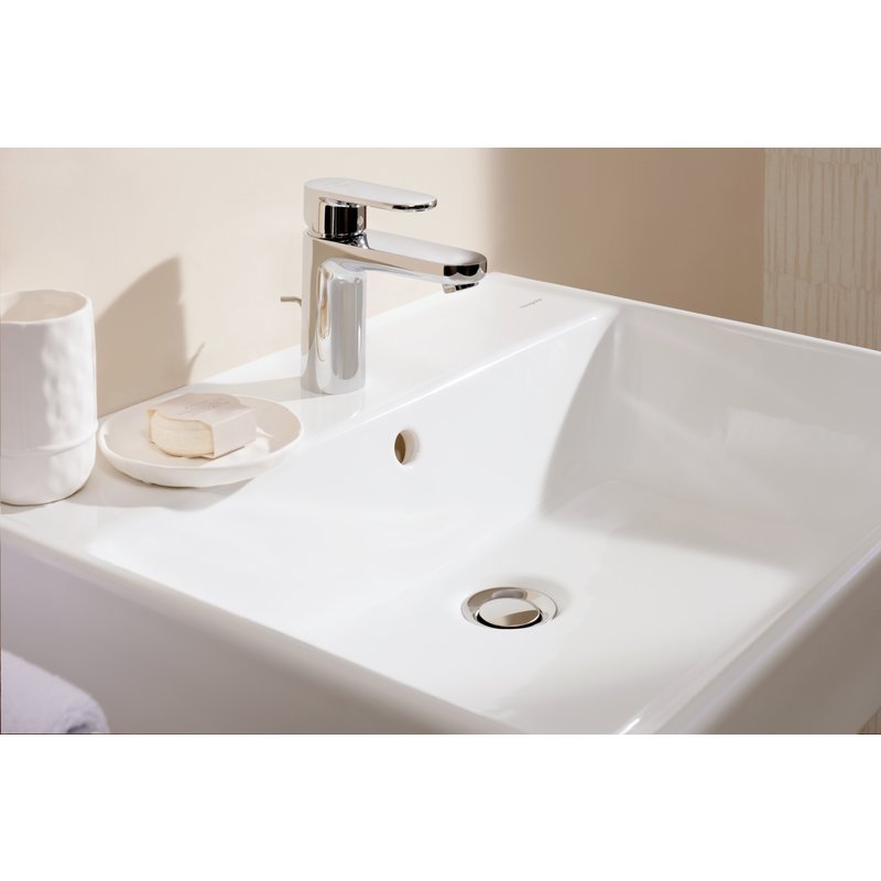 Hansgrohe Xilesa E 600mmn Matt White Two Drawer Vanity Unit with Basin