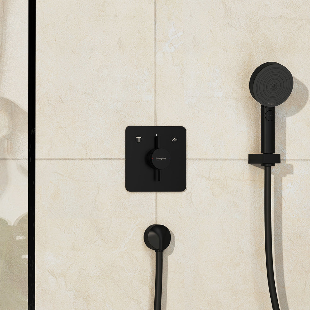 Hansgrohe DuoTurn Q Manual Shower Valve for Concealed Installation for 2 Outlets Matt Black
