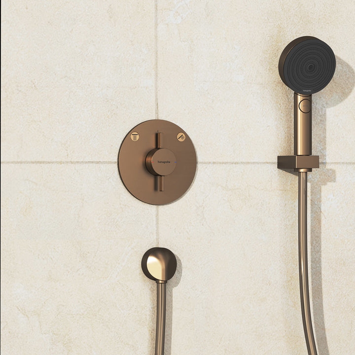 Hansgrohe DuoTurn S Manual Shower Valve for Concealed Installation for 2 Outlets Brushed Bronze