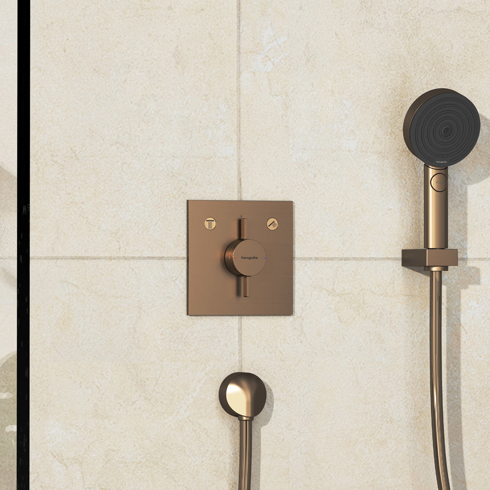 Hansgrohe DuoTurn E Manual Shower Valve for Concealed Installation for 2 Outlets Brushed Bronze