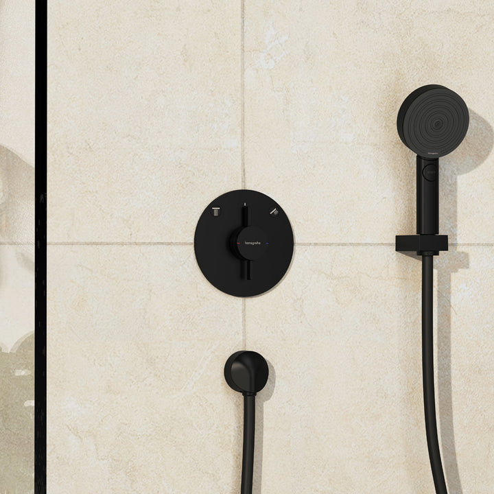 Hansgrohe DuoTurn S Manual Shower Valve for Concealed Installation for 2 Outlets Matt Black