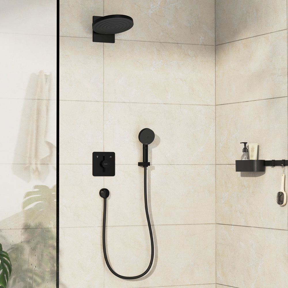Hansgrohe DuoTurn Q Manual Shower Valve for Concealed Installation for 2 Outlets Matt Black