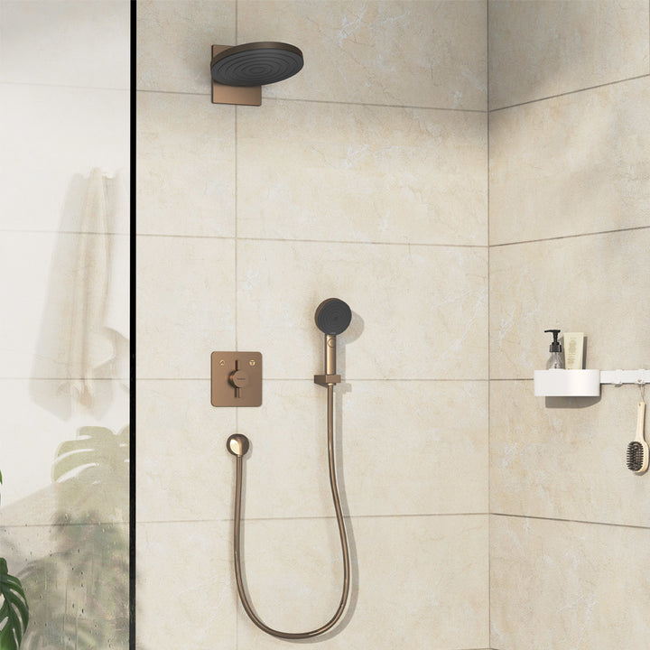 Hansgrohe DuoTurn Q Manual Shower Valve for Concealed Installation for 2 Outlets Brushed Bronze