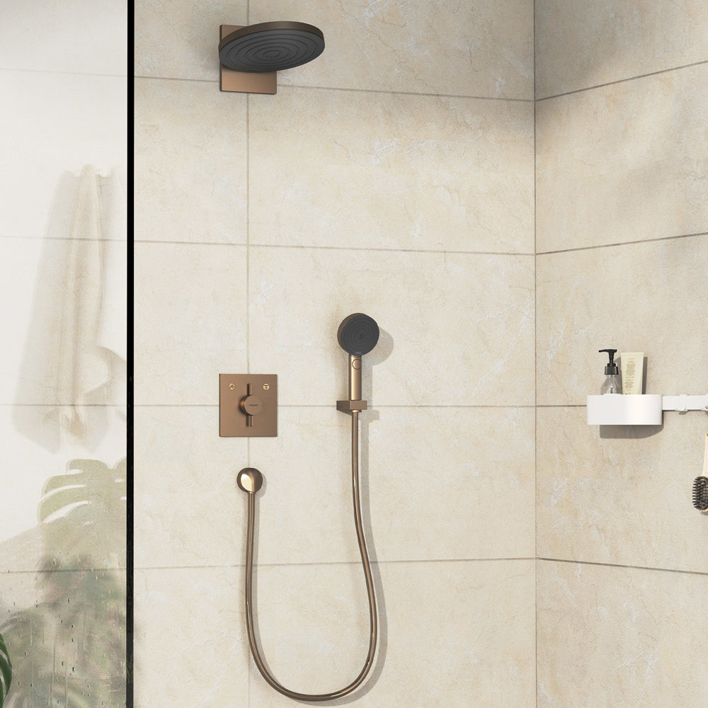 Hansgrohe DuoTurn E Manual Shower Valve for Concealed Installation for 2 Outlets Brushed Bronze