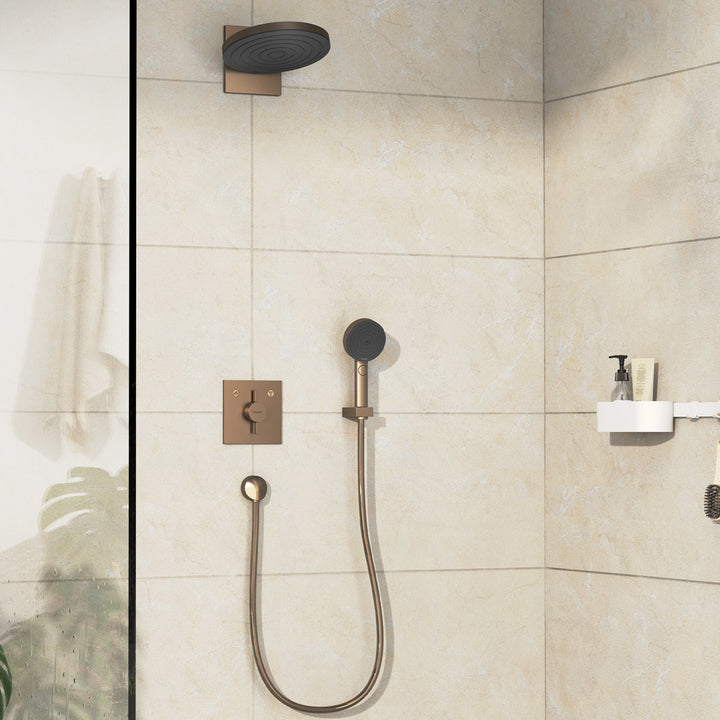 Hansgrohe DuoTurn E Manual Shower Valve for Concealed Installation for 2 Outlets Brushed Bronze