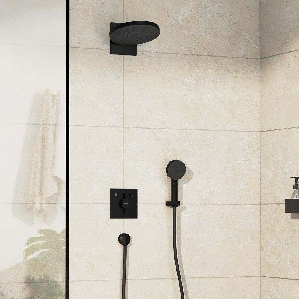 Hansgrohe DuoTurn E Manual Shower Valve for Concealed Installation for 2 Outlets Matt Black