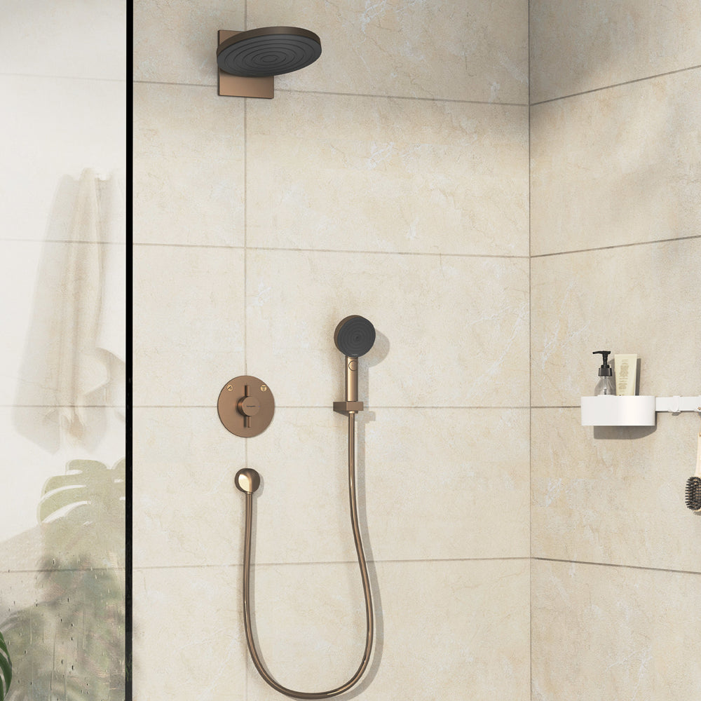 Hansgrohe DuoTurn S Manual Shower Valve for Concealed Installation for 2 Outlets Brushed Bronze
