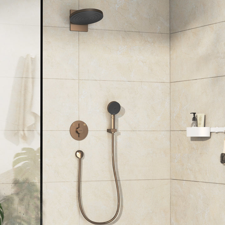 Hansgrohe DuoTurn S Manual Shower Valve for Concealed Installation for 2 Outlets Brushed Bronze