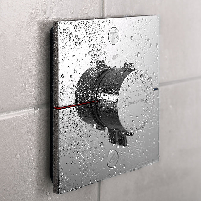 Hansgrohe Square Select Valve With Raindance 300 Overhead & Baton Hand Shower