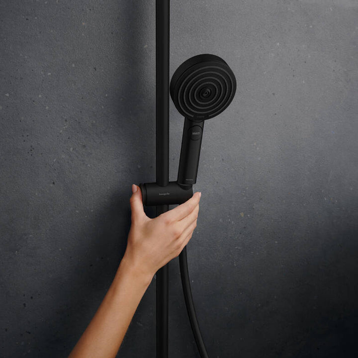 Hansgrohe Pulsify S Puro Showerpipe 260 with Thermostatic Shower Mixer Matt Black