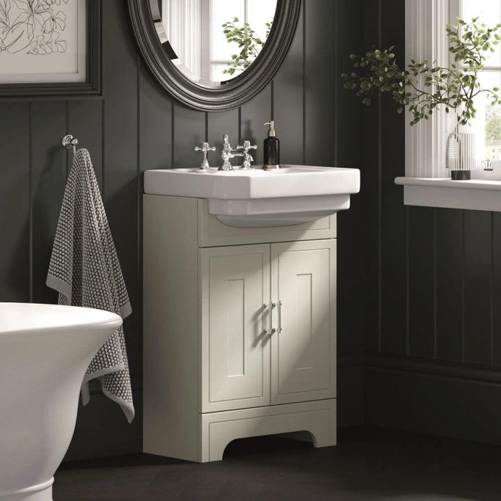 Imperial Lichfield Cashmere Grained 550mm Floorstanding Vanity Unit & Basin