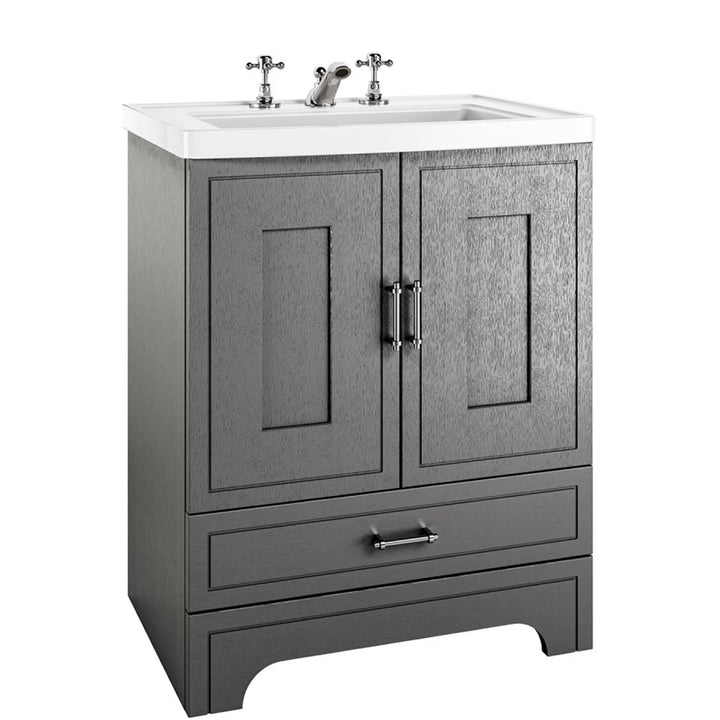Imperial Fradley Dartmouth Grey 685mm Freestanding 2 Door & 1 Drawer Vanity Unit & Radcliffe Basin