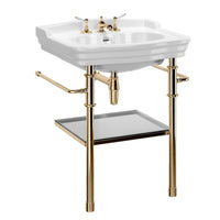 Imperial Regent 700mm Basin With Charlotte Antique Gold Wash Stand