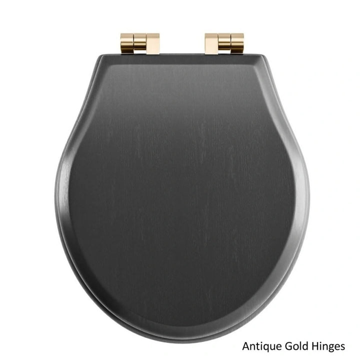Imperial Regent Matt Black Grained Painted Soft Close Seat