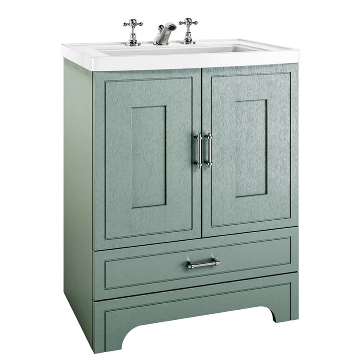 Imperial Fradley Sea Mist 685mm Freestanding 2 Door & 1 Drawer Vanity Unit & Radcliffe Basin