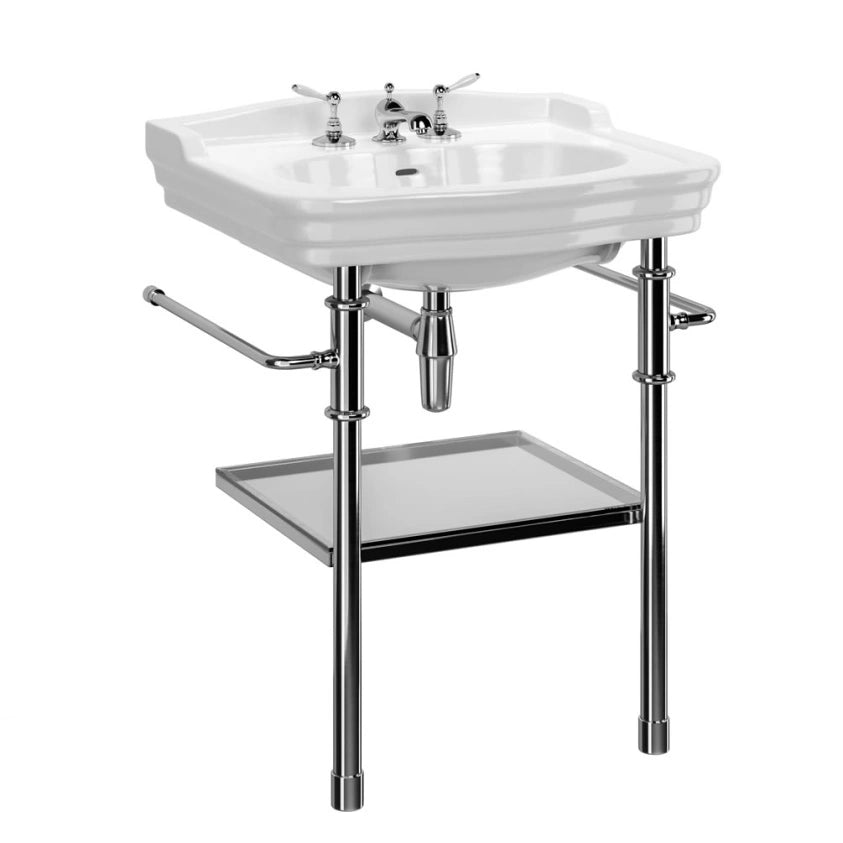 Imperial Regent 700mm Basin With Hampton Chrome Wash Stand