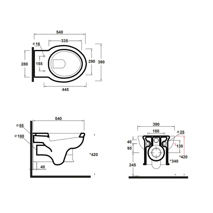 Imperial Regent Wall Hung Toilet