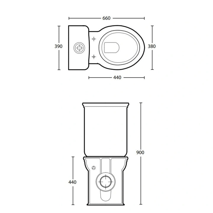 Imperial Regent Close Coupled Toilet & Cistern With Lever