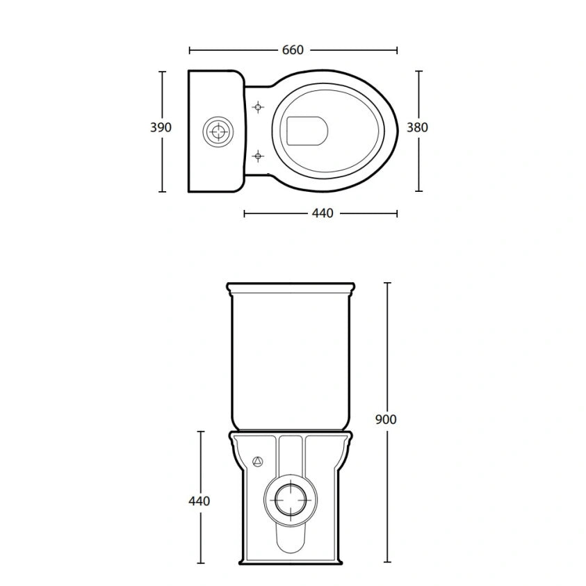 Imperial Regent Close Coupled Toilet & Cistern With Push Button