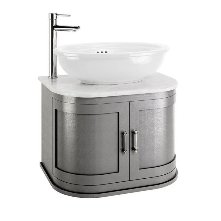 Imperial Regent Bay Dartmouth Grey Wall Hung Vanity Unit With Two Doors & Worktop