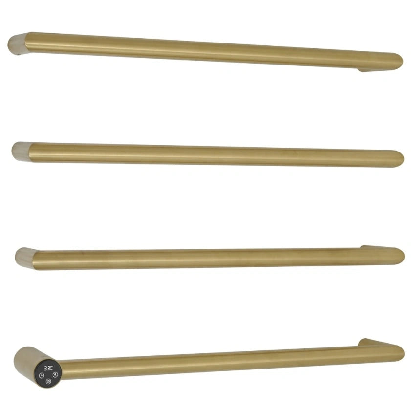 JTP Obi Brushed Brass 600mm x 485mm Electric Designer Towel Radiator