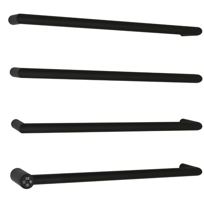 JTP Obi Matt Black 600mm x 485mm Electric Designer Towel Radiator