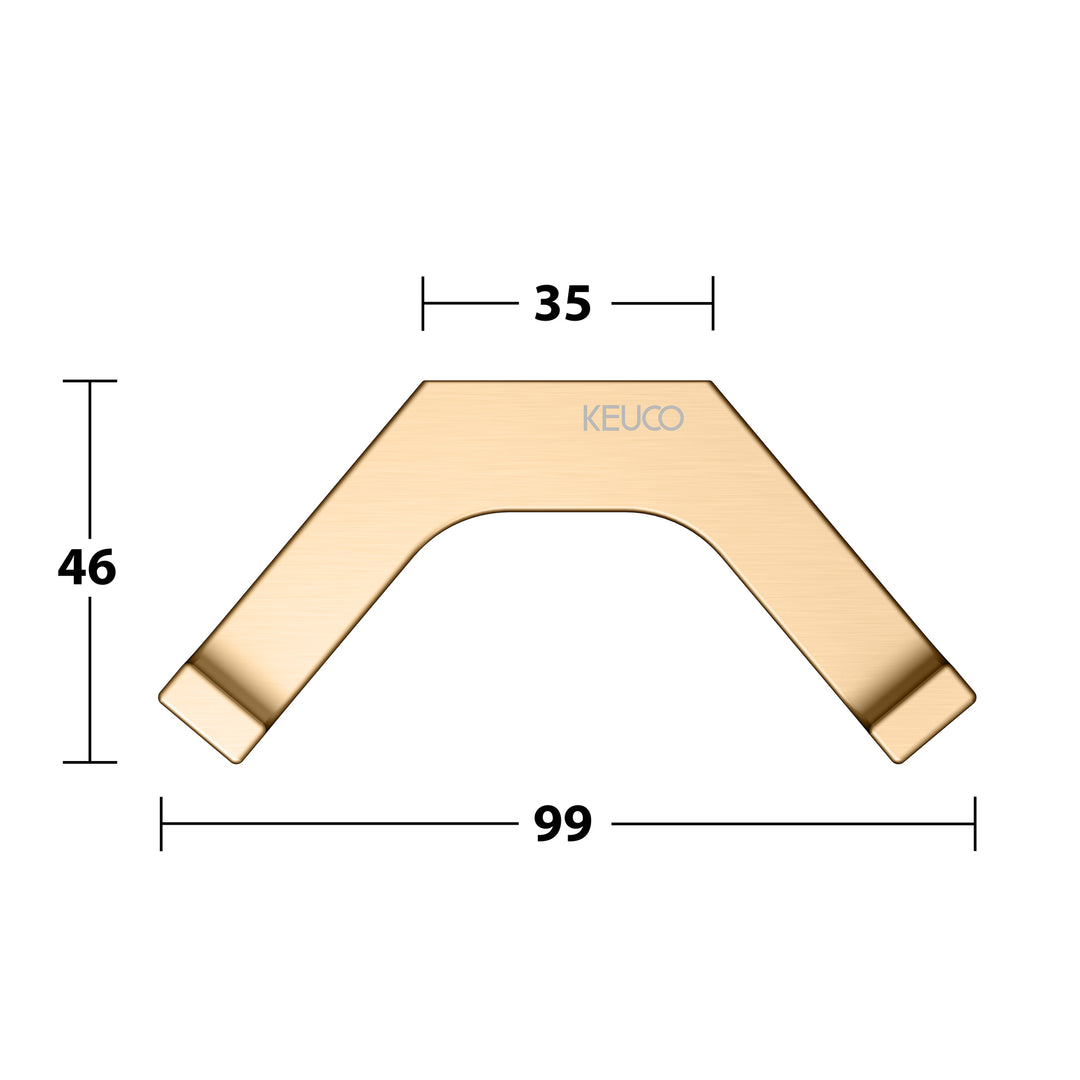 Keuco Edition 11 Brushed Brass Double Towel Hook