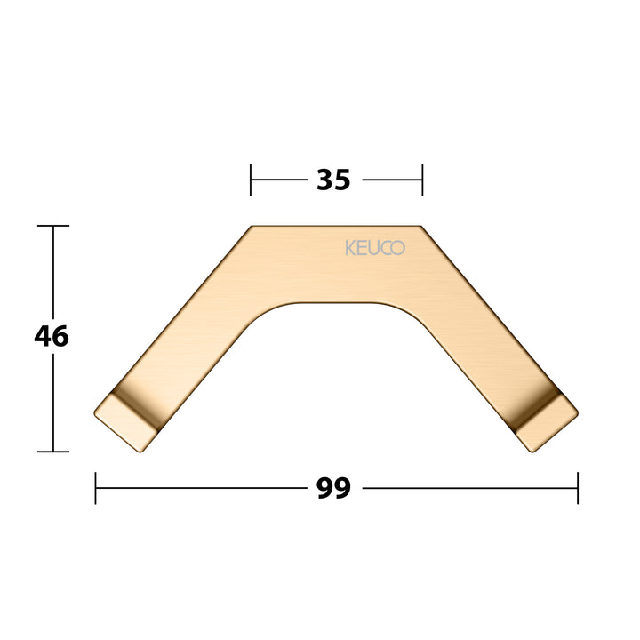 Keuco Edition 11 Brushed Brass Double Towel Hook