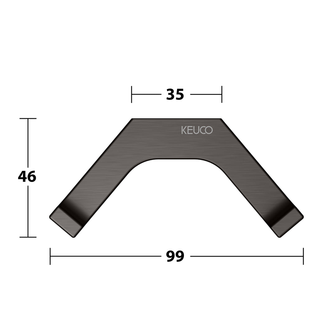 Keuco Edition 11 Brushed Titanium Black Double Towel Hook