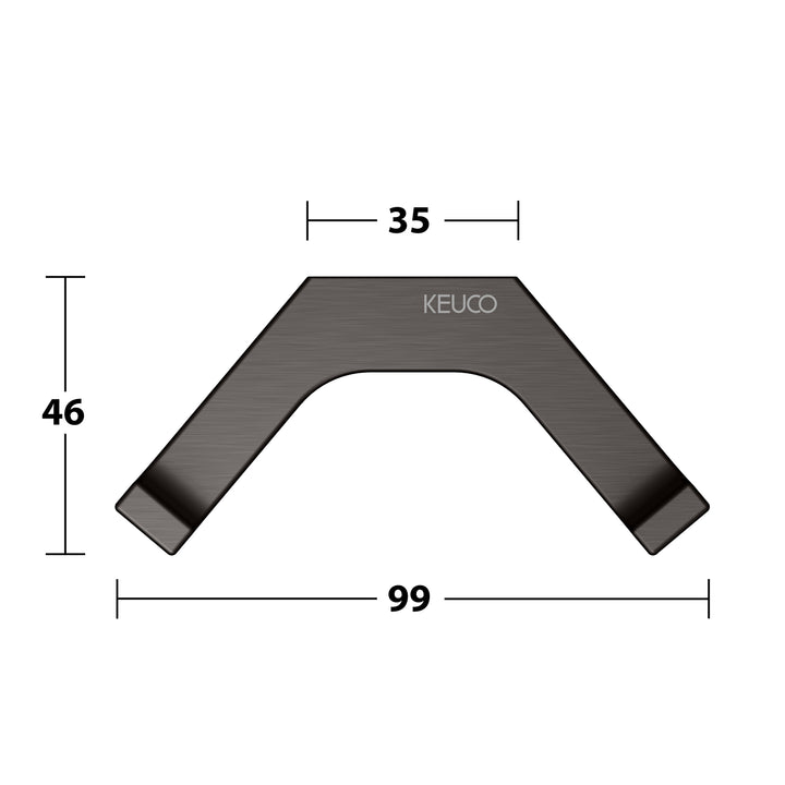 Keuco Edition 11 Brushed Titanium Black Double Towel Hook
