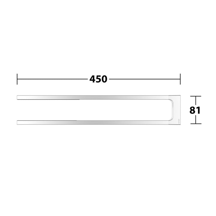 Keuco Edition 11 Double Towel Holder In Chrome