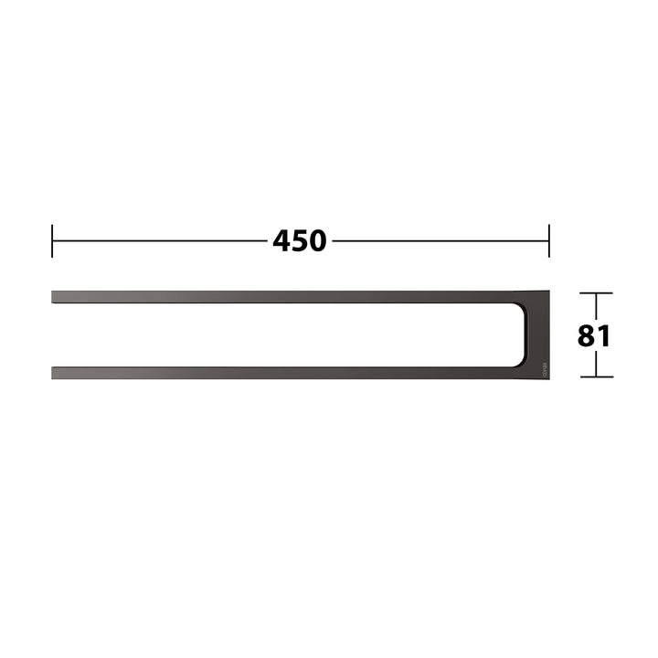 Keuco Edition 11 Brushed Titanium Black Towel Holder