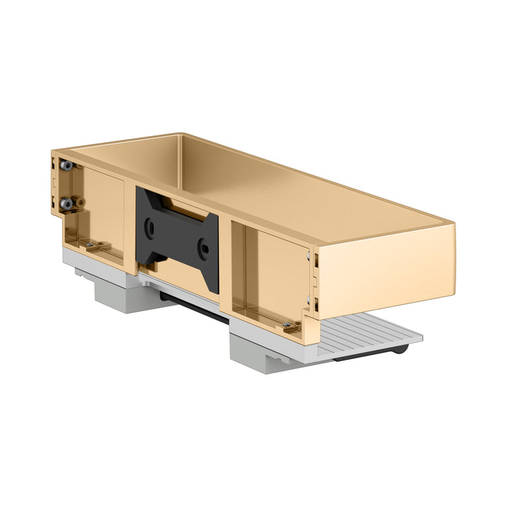 Keuco Edition 11 Brushed Brass Shower Basket With Glass Wiper