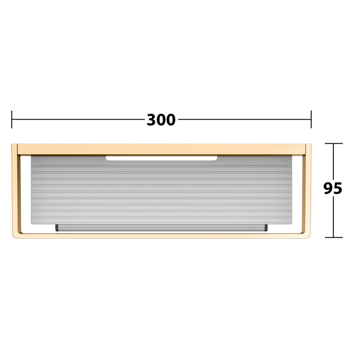 Keuco Edition 11 Brushed Brass Shower Basket With Glass Wiper