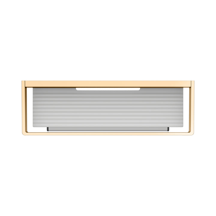 Keuco Edition 11 Brushed Brass Shower Basket With Glass Wiper