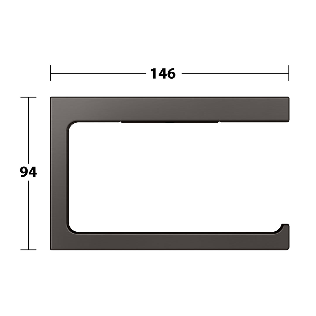 Keuco Edition 11 Brushed Titanium Black Toilet Paper Holder