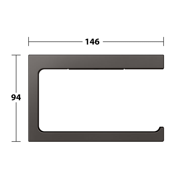 Keuco Edition 11 Brushed Titanium Black Toilet Paper Holder