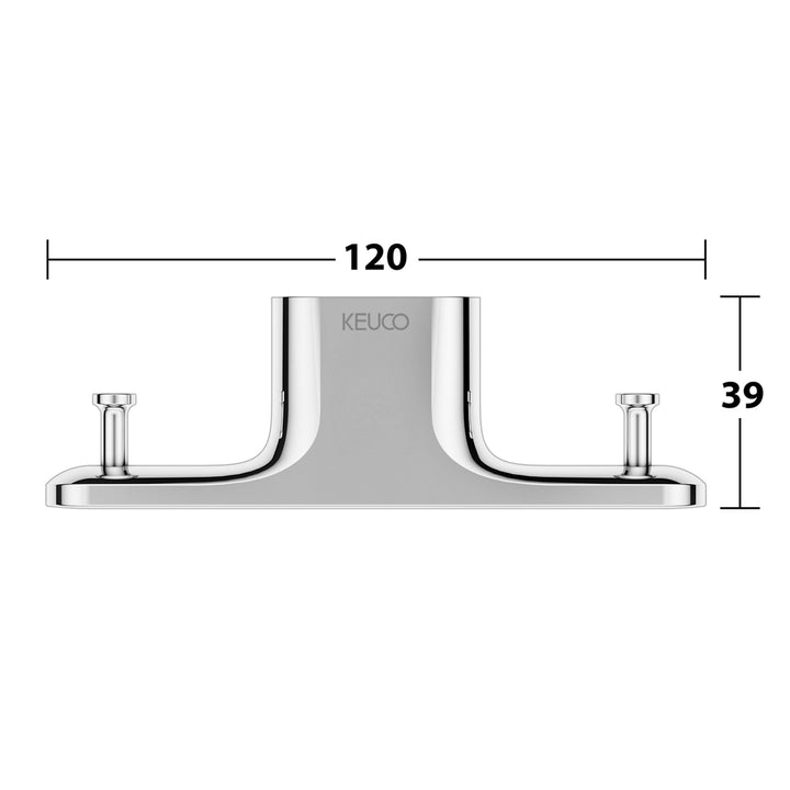 Keuco Edition 400 Double Towel Hook In Chrome