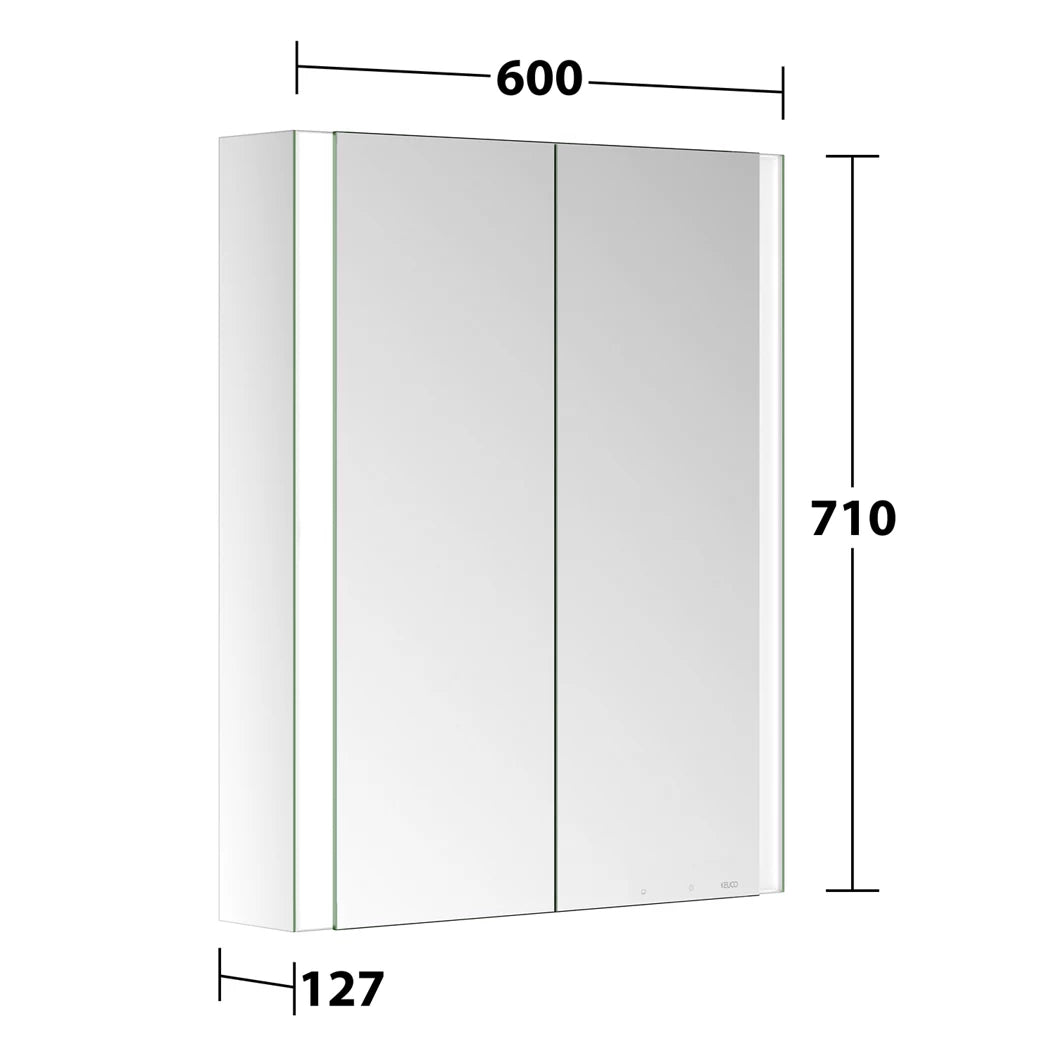 Keuco Somaris 600mm Double Mirror Cabinet with Demister