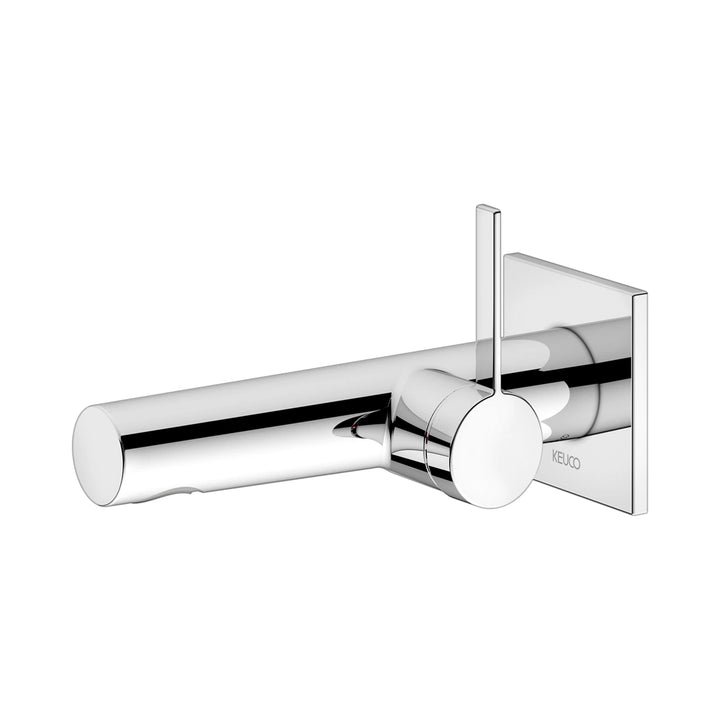 Keuco IXMO Pure Square Wall Mounted Single Lever Basin Mixer In Chrome