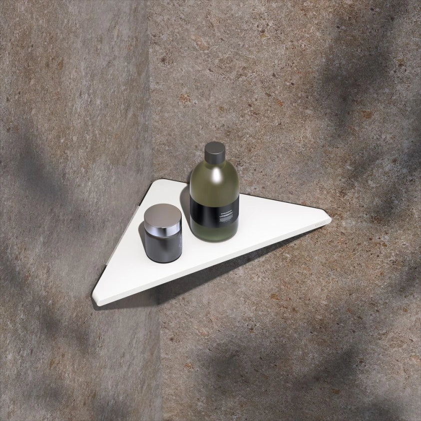 Keuco Aveno Matt White Corner Shower Shelf